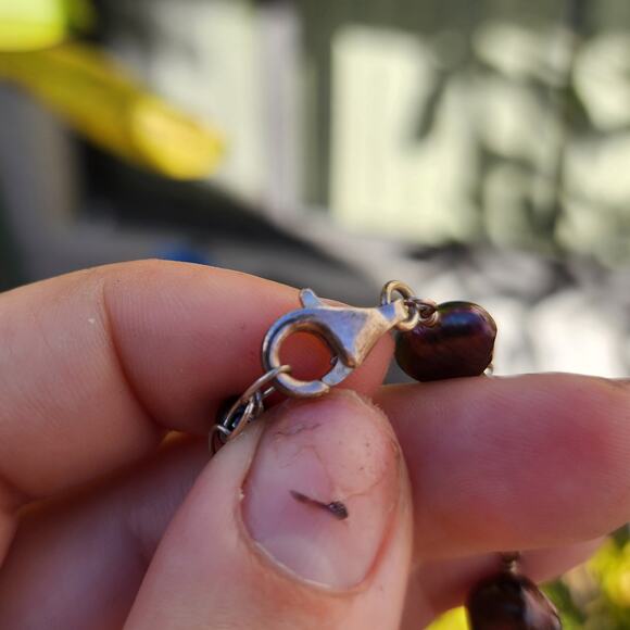 Silpada Freshwater Pearl Necklace N1183 Purple Black Iridescent Sterling Silver - Picture 5 of 10